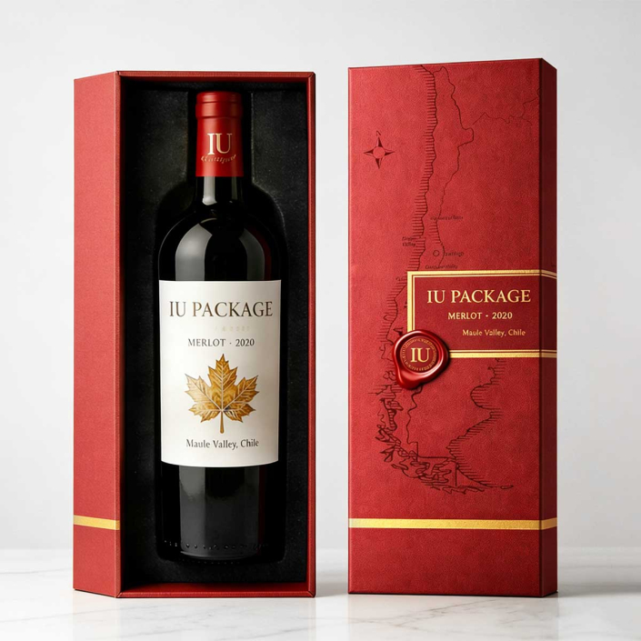 Premium rigid wine gift box with lid and base design. Durable, elegant, and customizable for luxury wine packaging and brand presentation.
