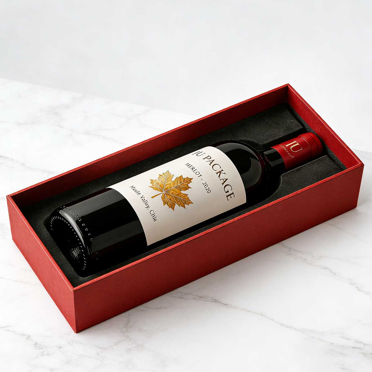 Premium rigid wine gift box with lid and base design. Durable, elegant, and customizable for luxury wine packaging and brand presentation.