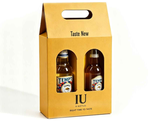 Custom Beer & Beverage Tote Box with Handle
