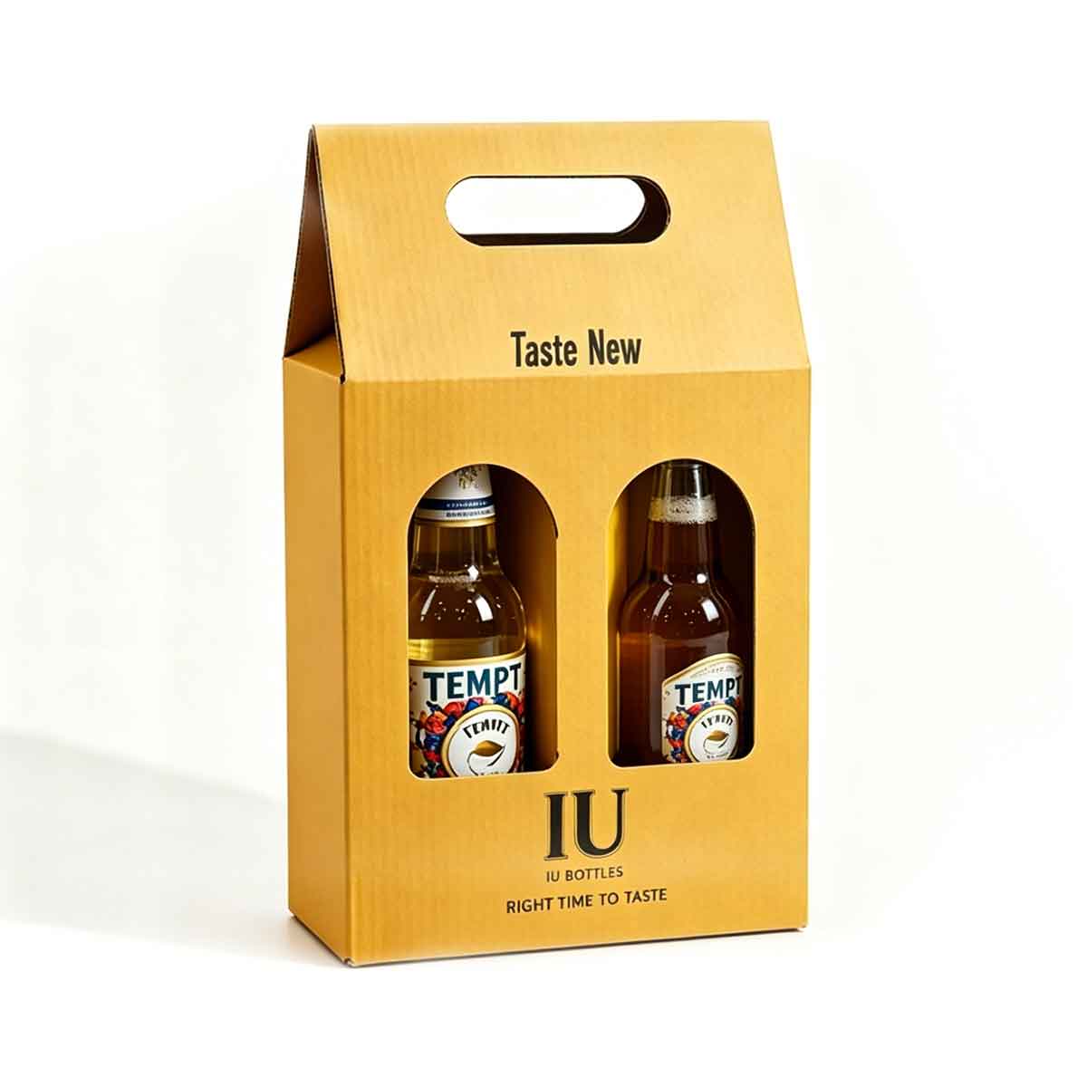 Custom Beer & Beverage Tote Box with Handle