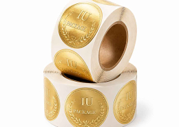 Gold Foil Round Labels