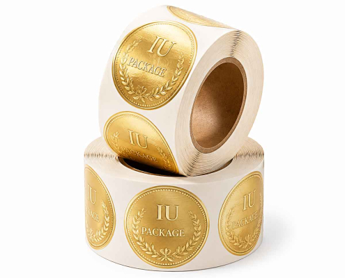 Gold Foil Round Labels