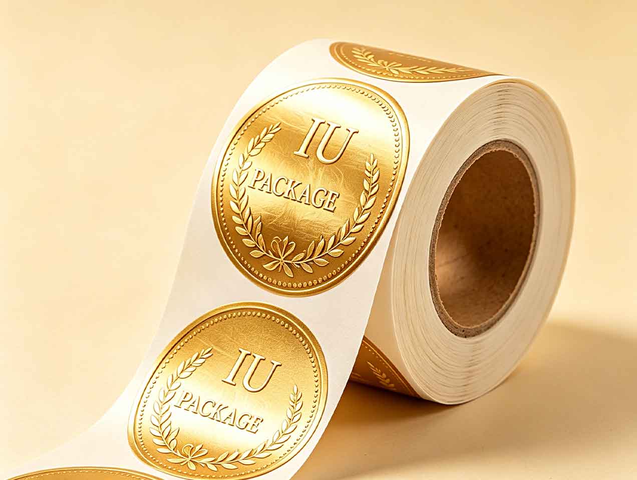 Gold Foil Round Labels