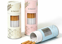 Custom Paper Tube Cylinder Box with Window for Tobacco