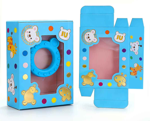 Custom Tuck End Box with Window for Toys Retail Packaging