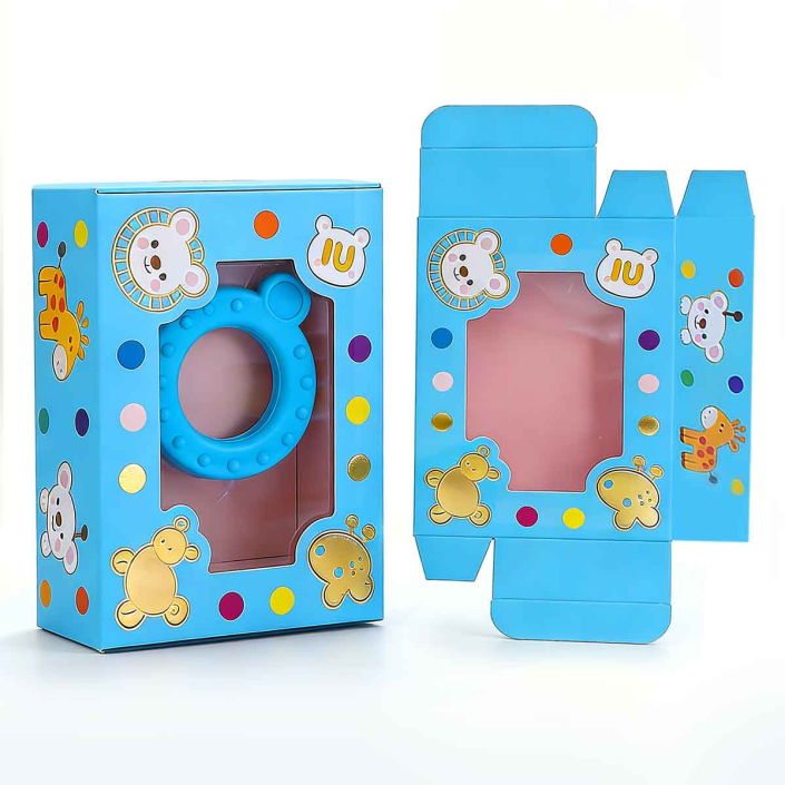 Custom Tuck End Box with Window for Toys Retail Packaging