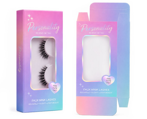 custom eyelash packaging box with window