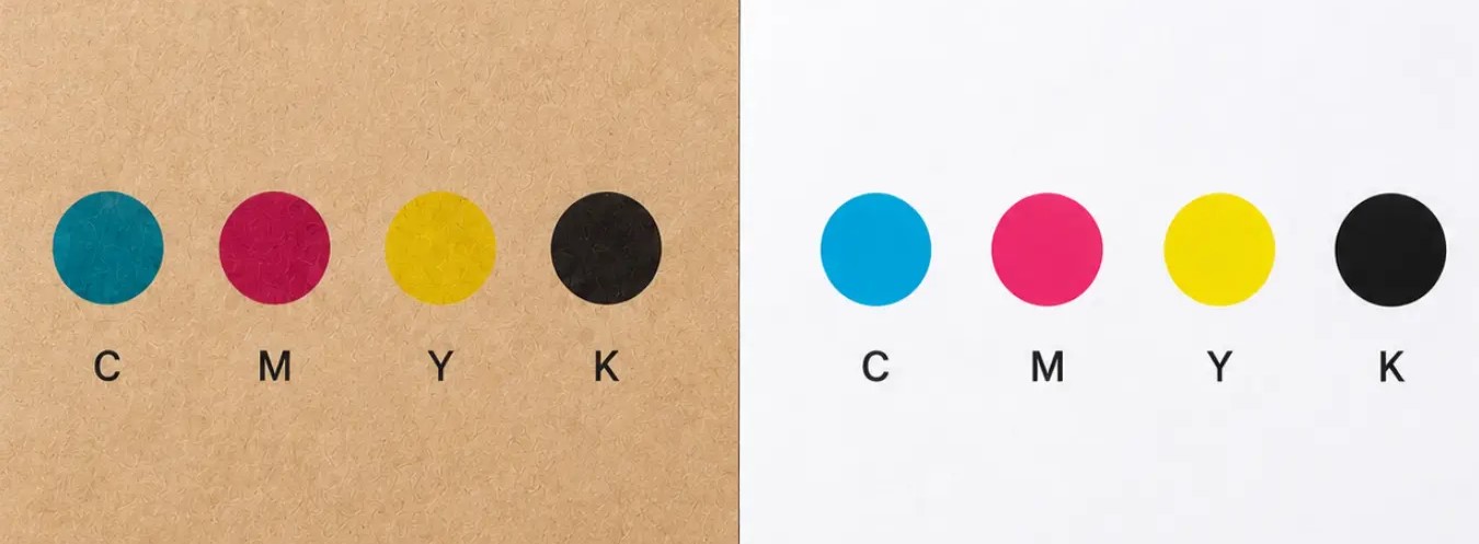 Printing effect Kraft Linerboard vs White Corrugated Board