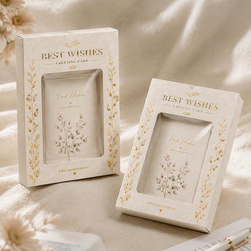 greeting card box with window card packaging box