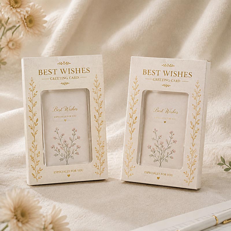 custom card box PET window packaging
