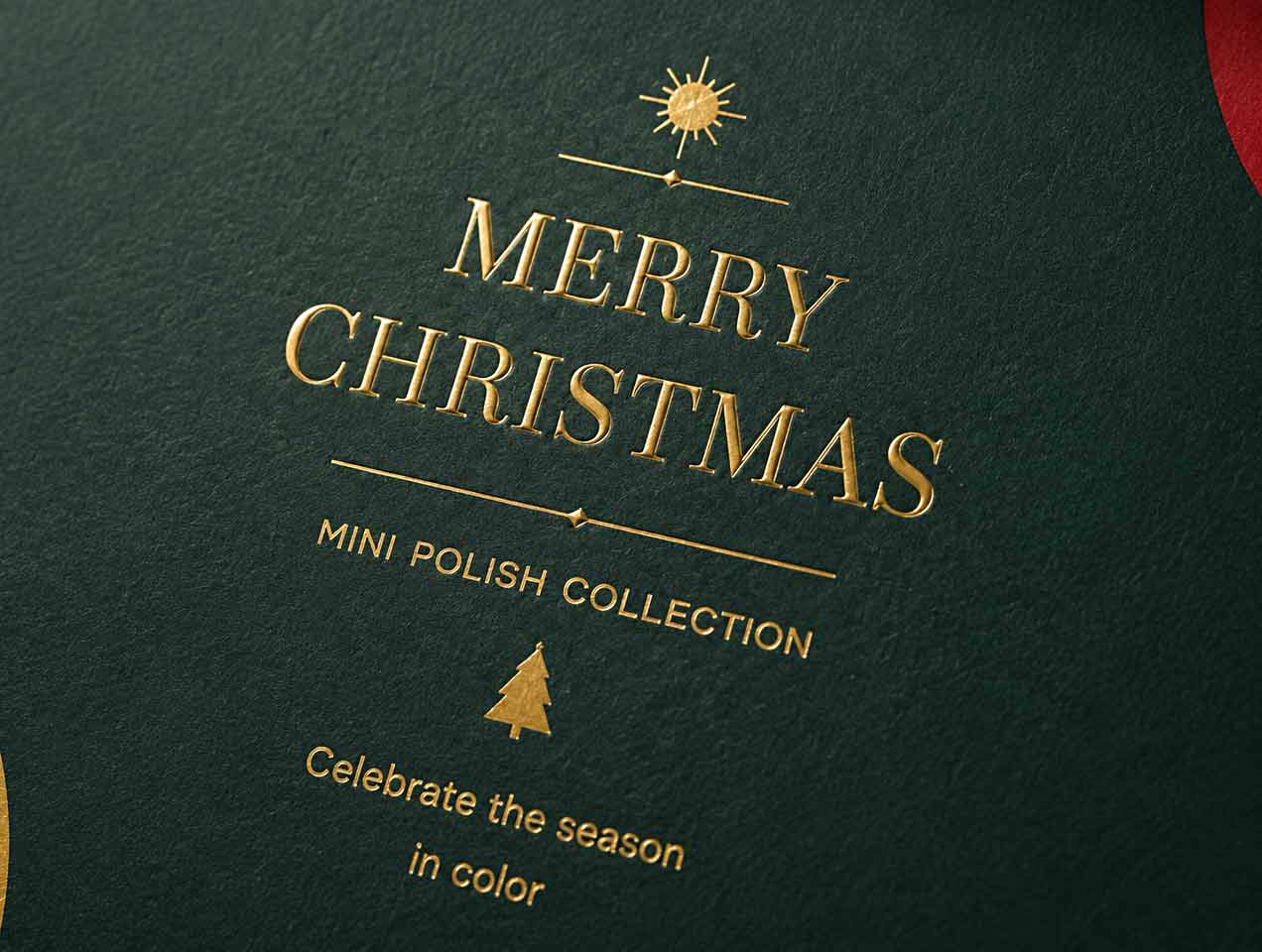custom nail polish gift box gold foil stamping