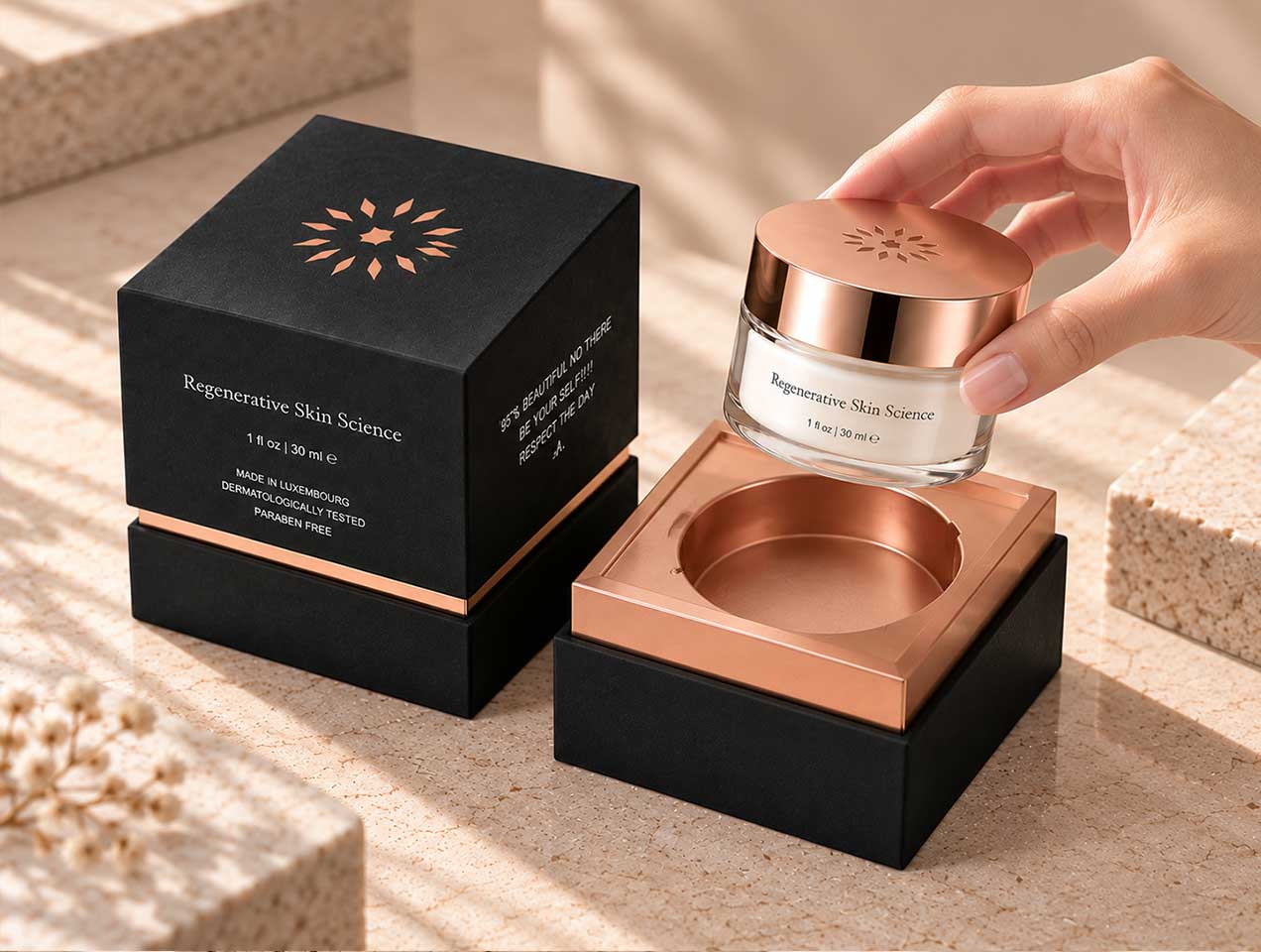 custom skincare cream box