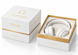 white headphone box