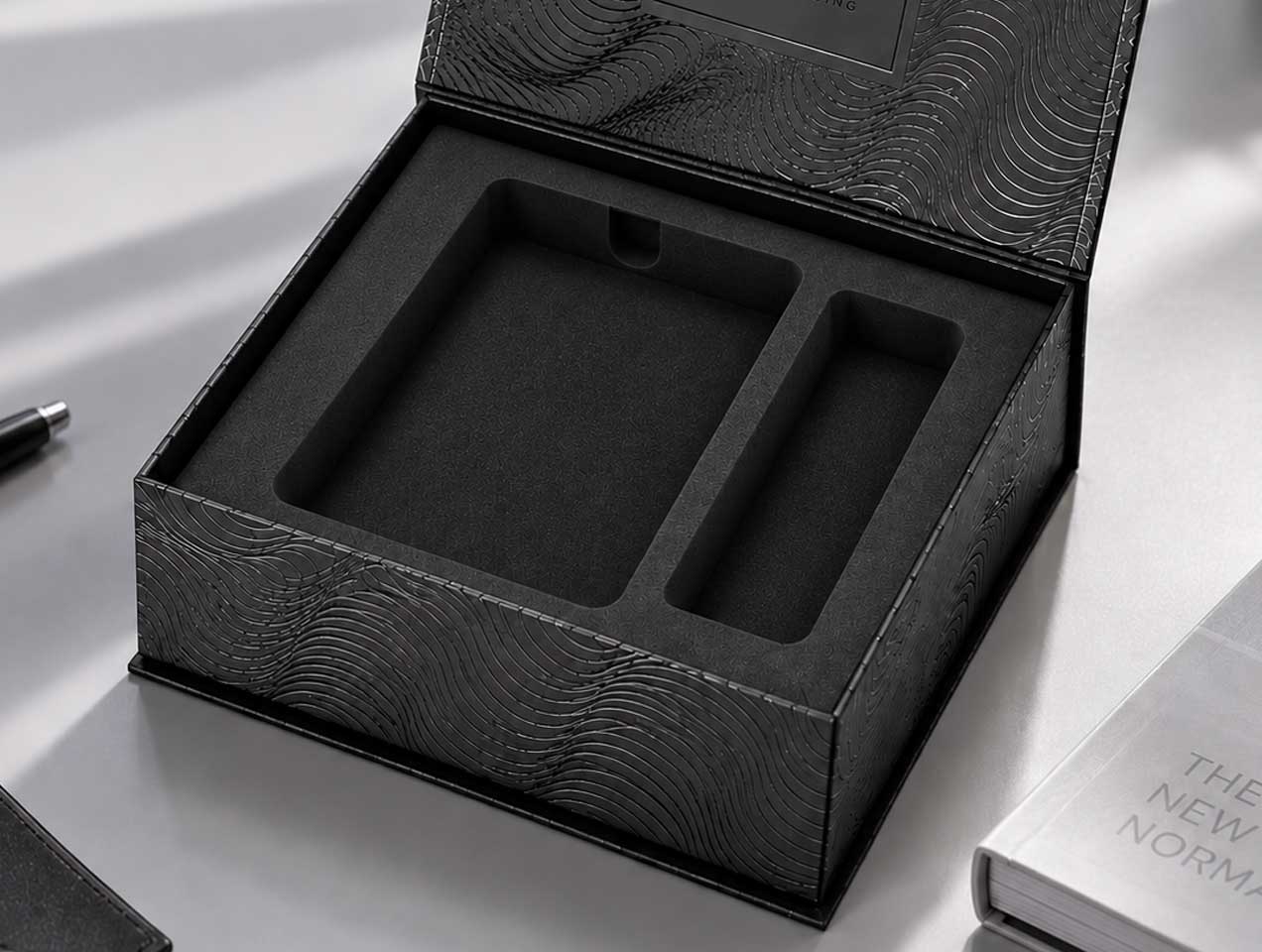 power bank box with EVA insert custom electronics packaging