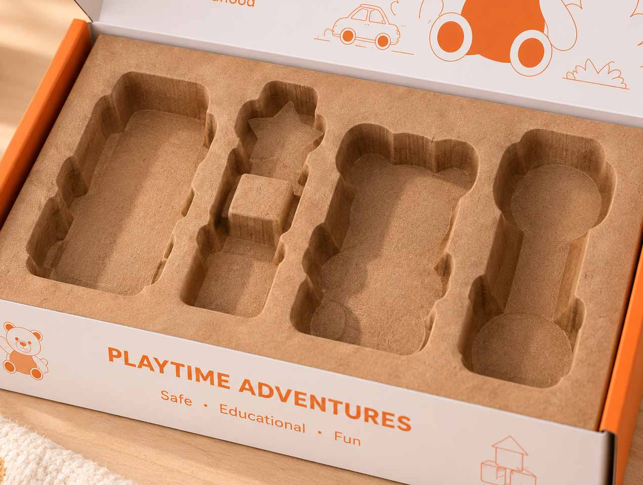 plastic free packaging box Molded Pulp Insert
